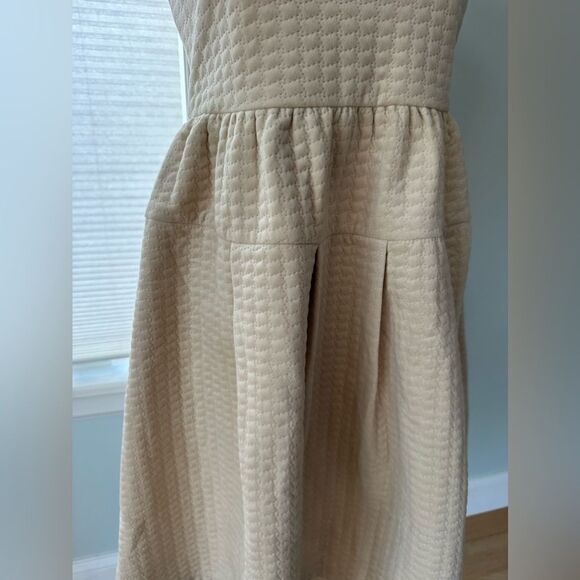 NWT Off-white cream Quilted Velvet Jumper Baby Doll Mini Dress size XS - Picture 6 of 9
